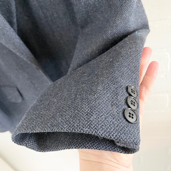 Like new Vintage Blazer Tweed Wool Blue Old Money Classic Business Casual Sz 42R - Picture 8 of 13